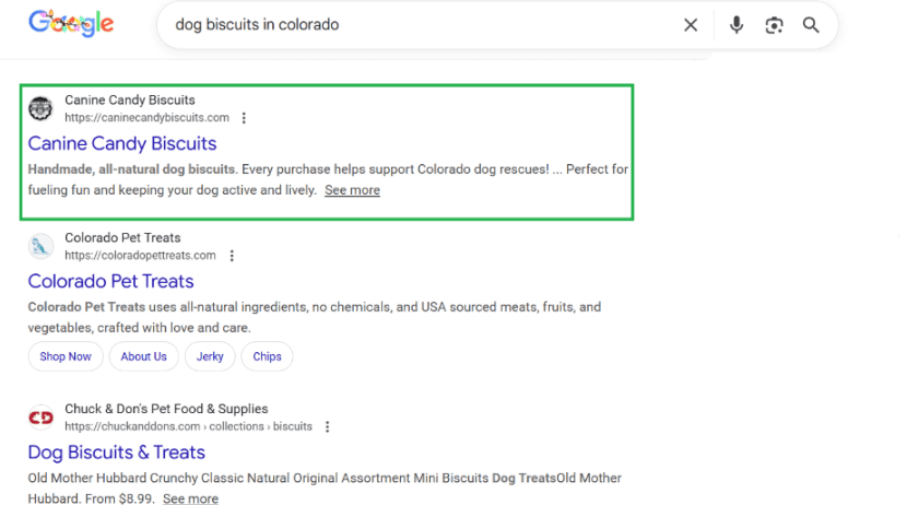 Canine Candy Biscuits Result