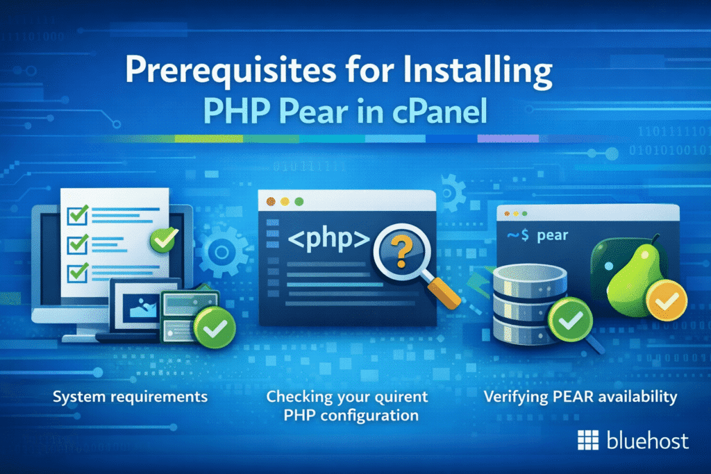 Prerequisites for installing PHP Pear in cPanel