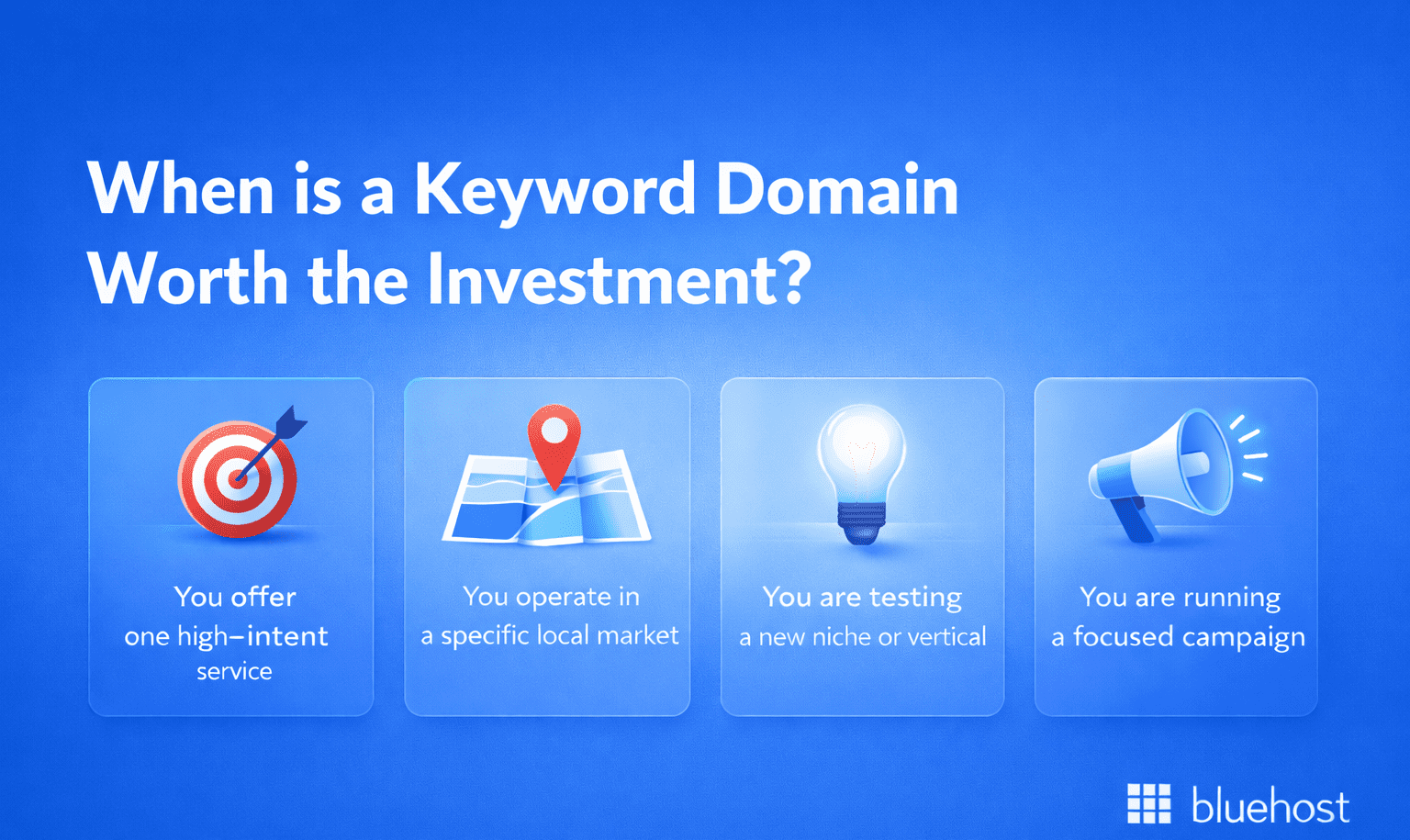 Keyword domains for lead generation benefits, including high-intent services and focused campaigns