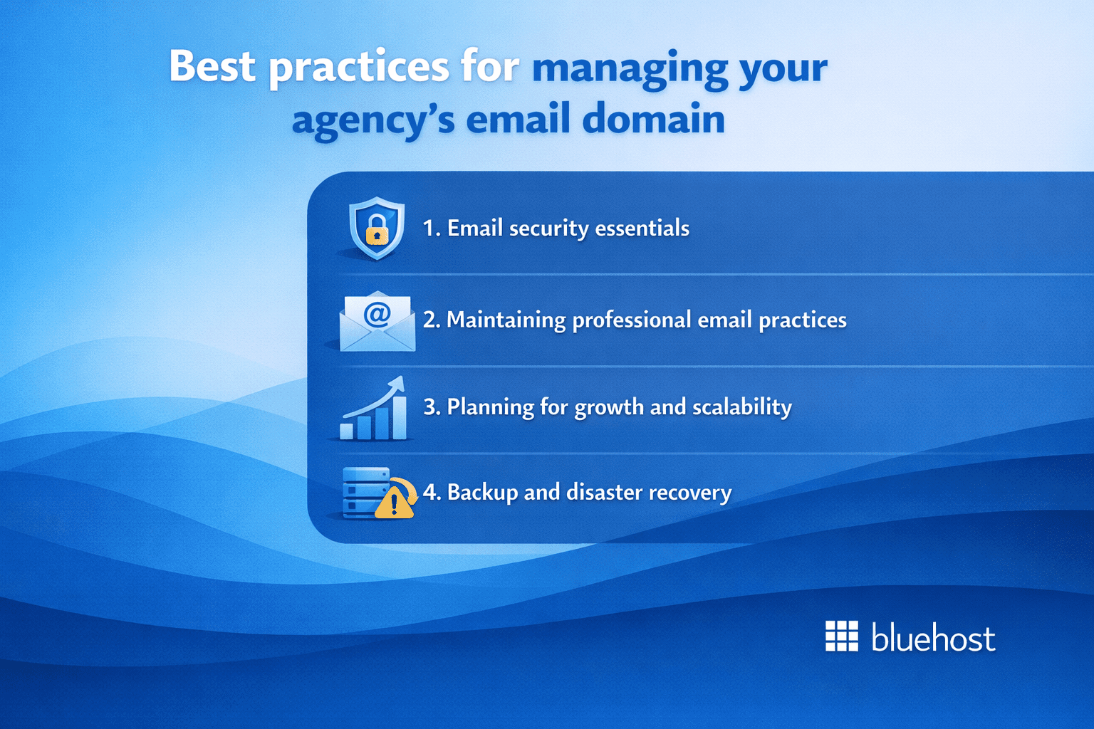 Best practices for domain-based email for agencies: security, growth, backup tips