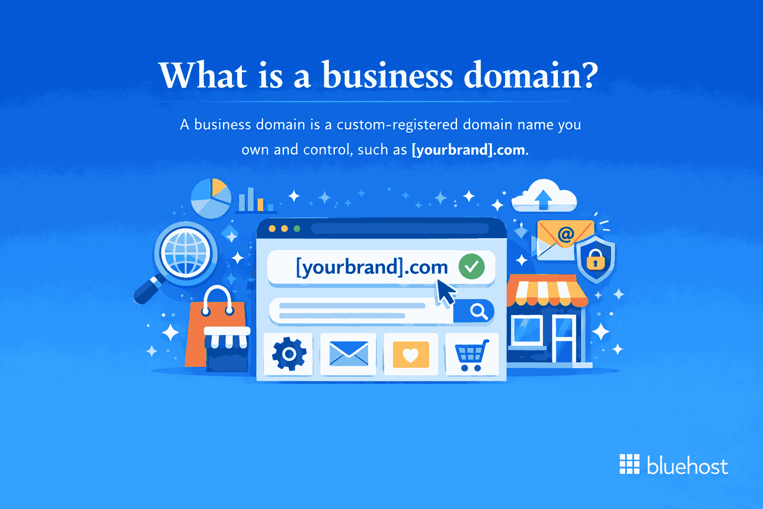What are domain names explained for businesses, showing domain name registration for business beginners