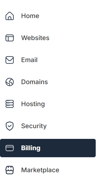 Domain renewal importance shown in website dashboard menu to prevent domain name expiration issues