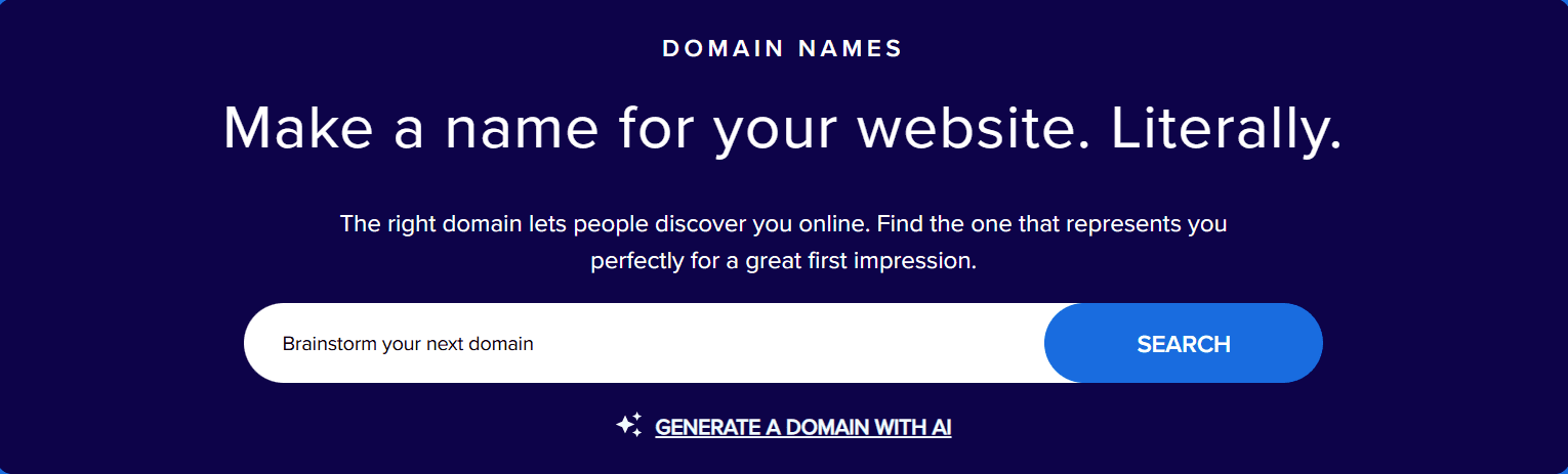 Domain search tool