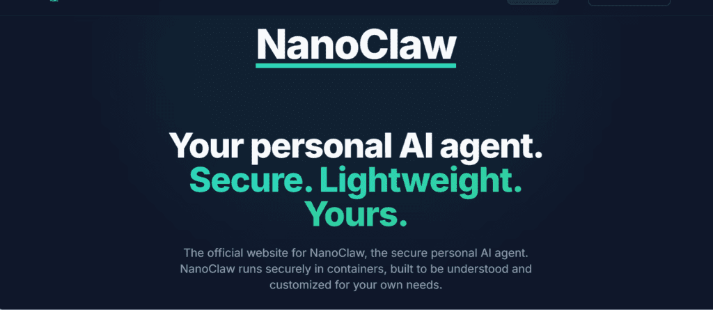NanoClaw - Secure personal AI agent