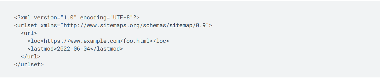 What is an XML sitemap: example sitemap.xml with urlset, loc, lastmod for SEO indexing