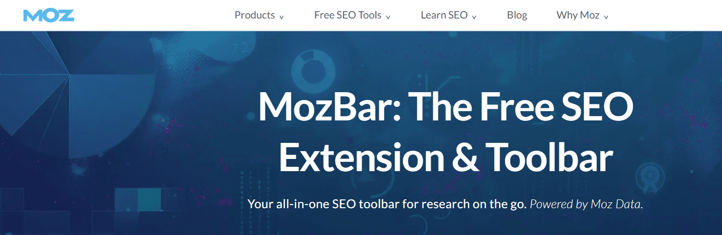 MozBar banner: compare domain rating vs domain authority to boost SEO rankings