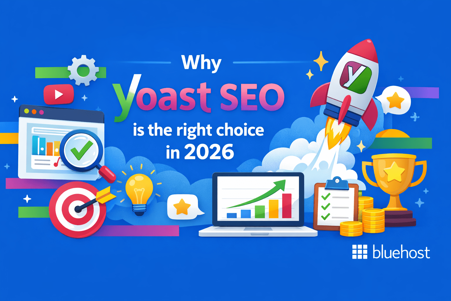 Yoast vs Ubersuggest 2026: Yoast rocket, growth charts, checklist, trophy, coins for budget