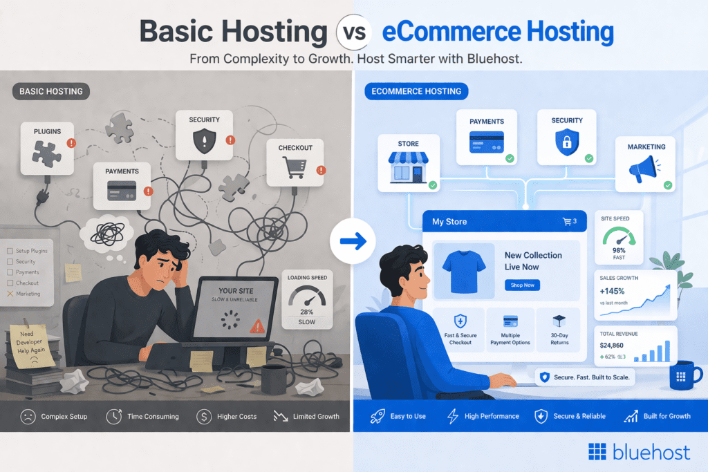 ecommerce hosting for small business - Basic hosting vs ecommerce hosting