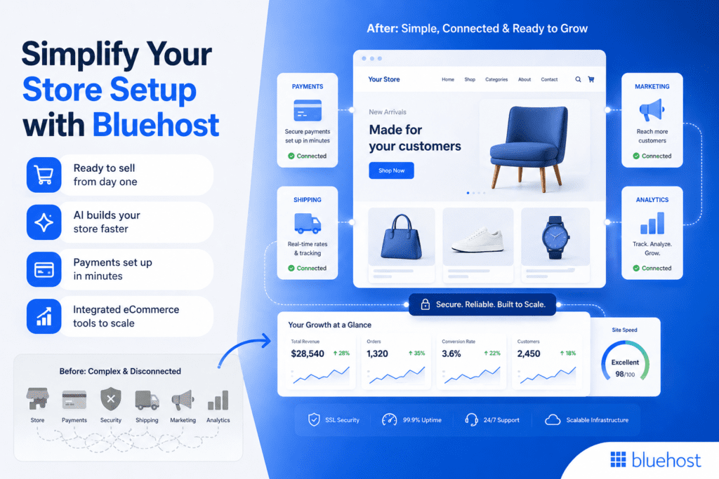 ecommerce hosting for small business - why choose bluehost for ecommerce hosting