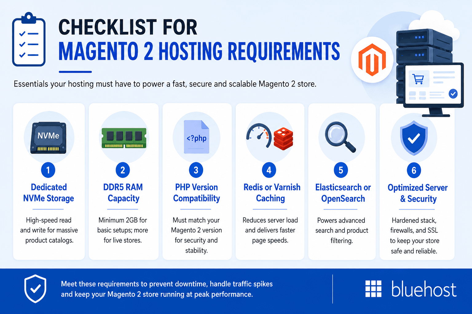 Checklist for Magento 2 hosting requirements