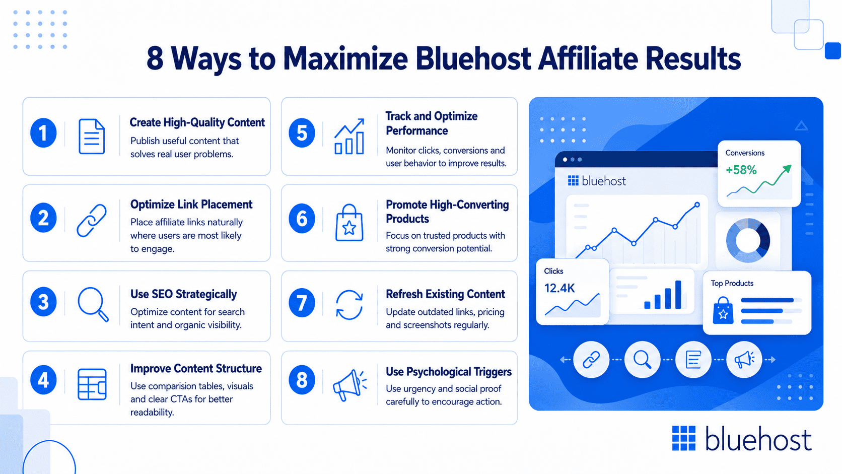 Affiliate marketing for beginners: 8 tips to grow Bluehost commissions in 2026