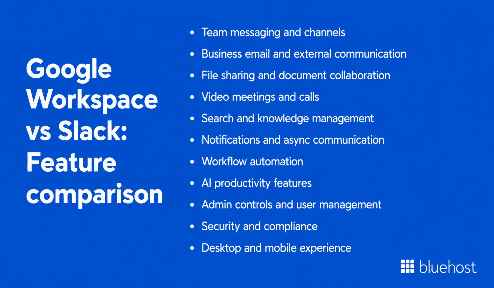 Google Workspace vs Slack: Feature comparison
