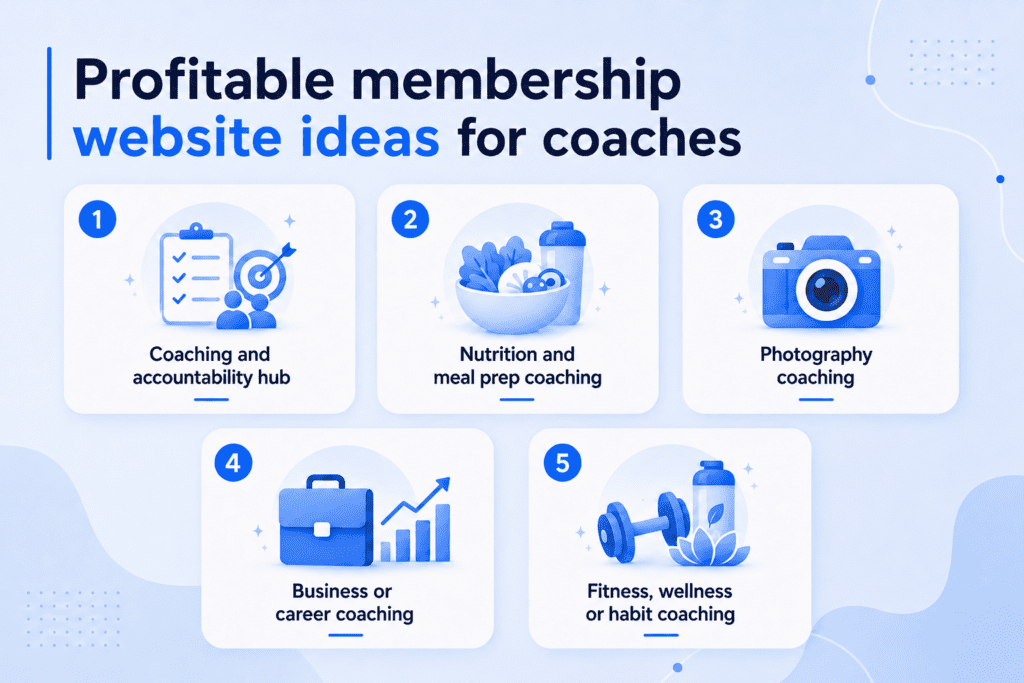 Ideas for membership website for coaches
