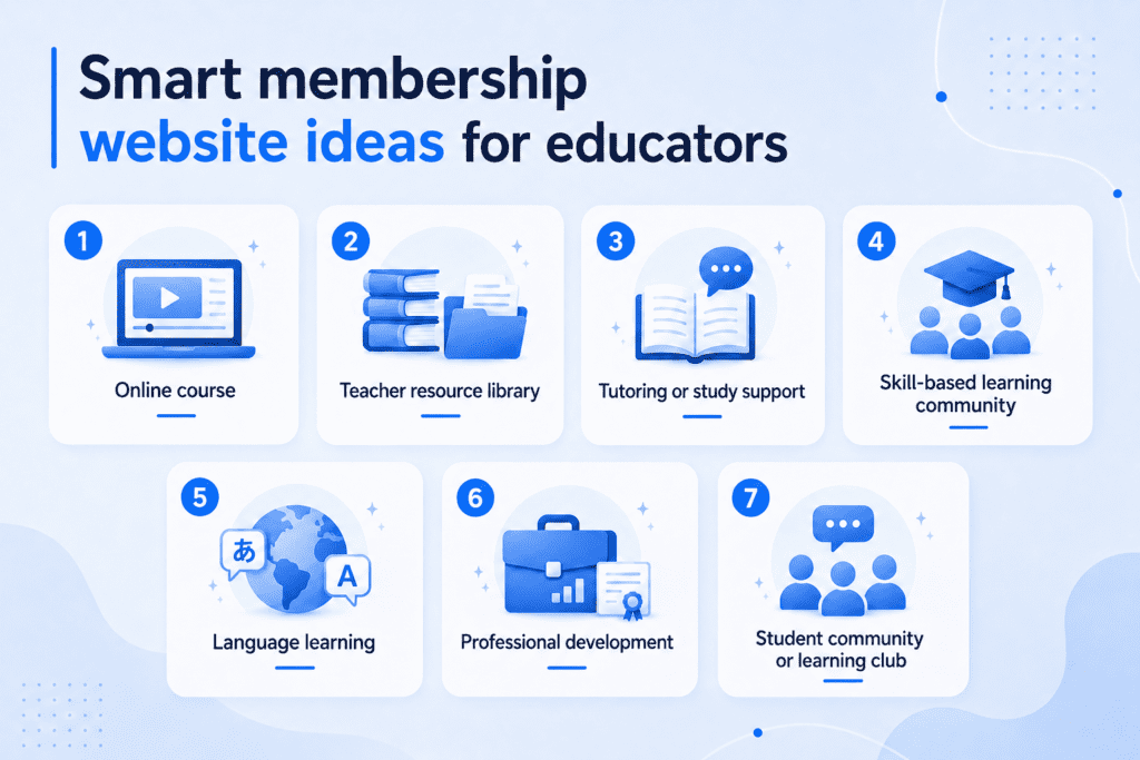 Ideas for membership website for educators