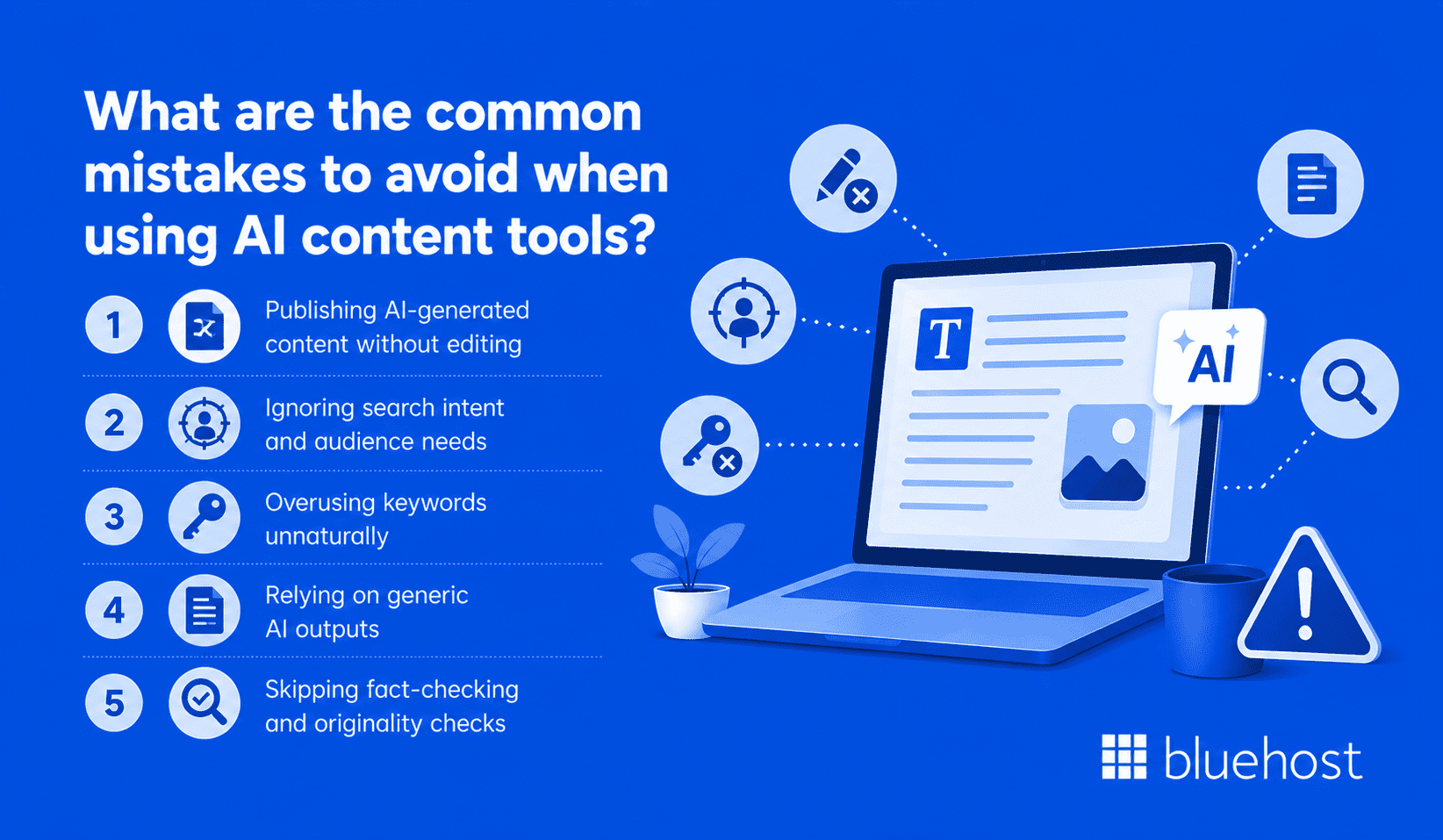 What are the common mistakes to avoid when using AI content tools?