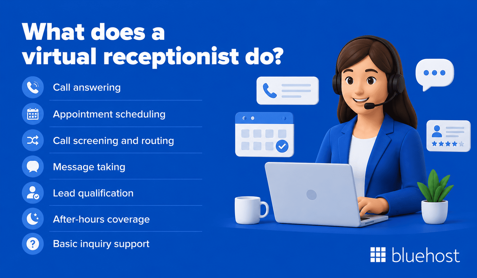 What does a virtual receptionist do?