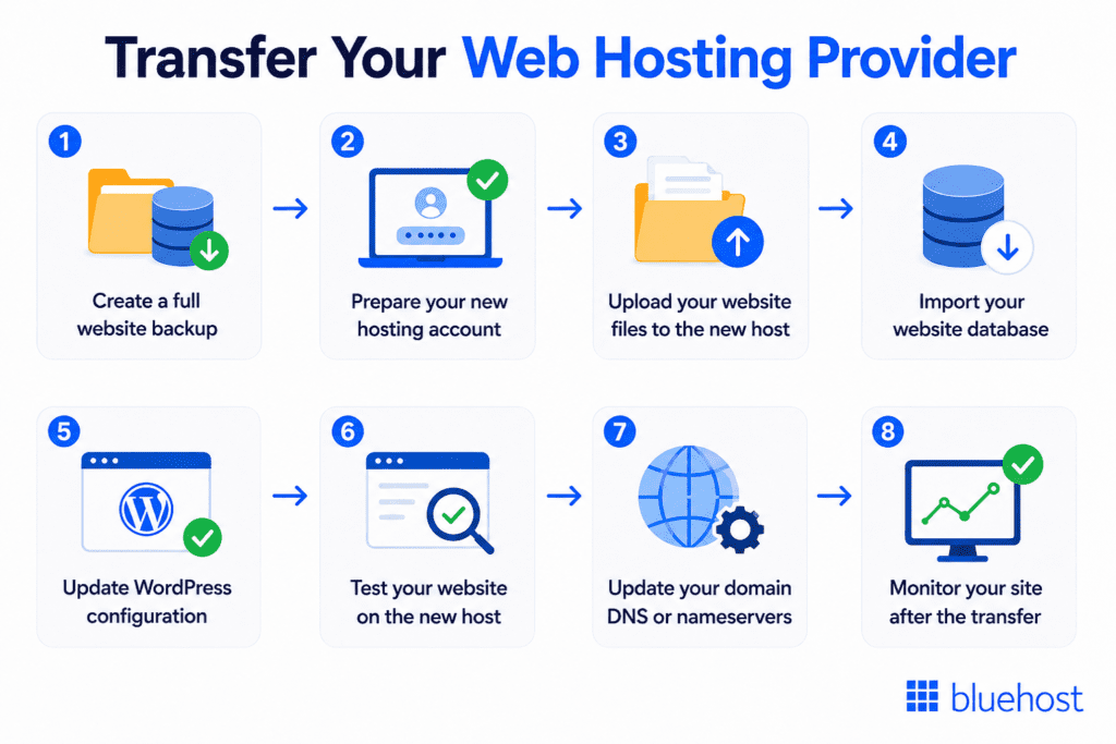 website hosting transfer steps