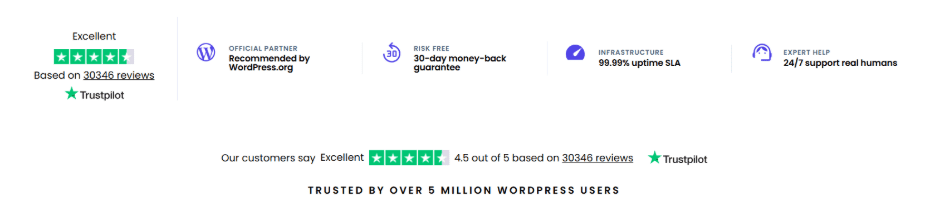 Features of Bluehost's WordPress website hosting