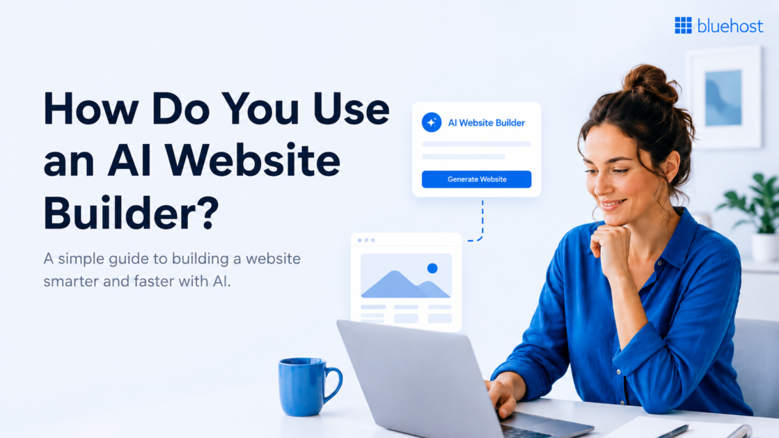 lady using a to create a website