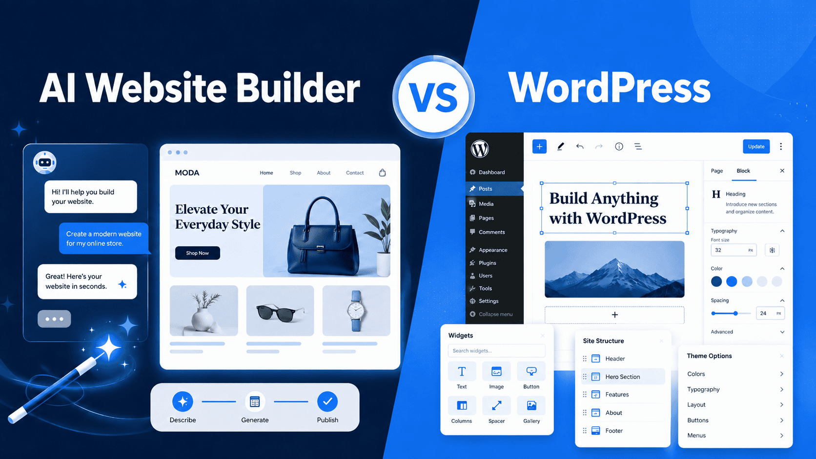 AI Website Builder vs WordPress: Which Is Right for Your Business?