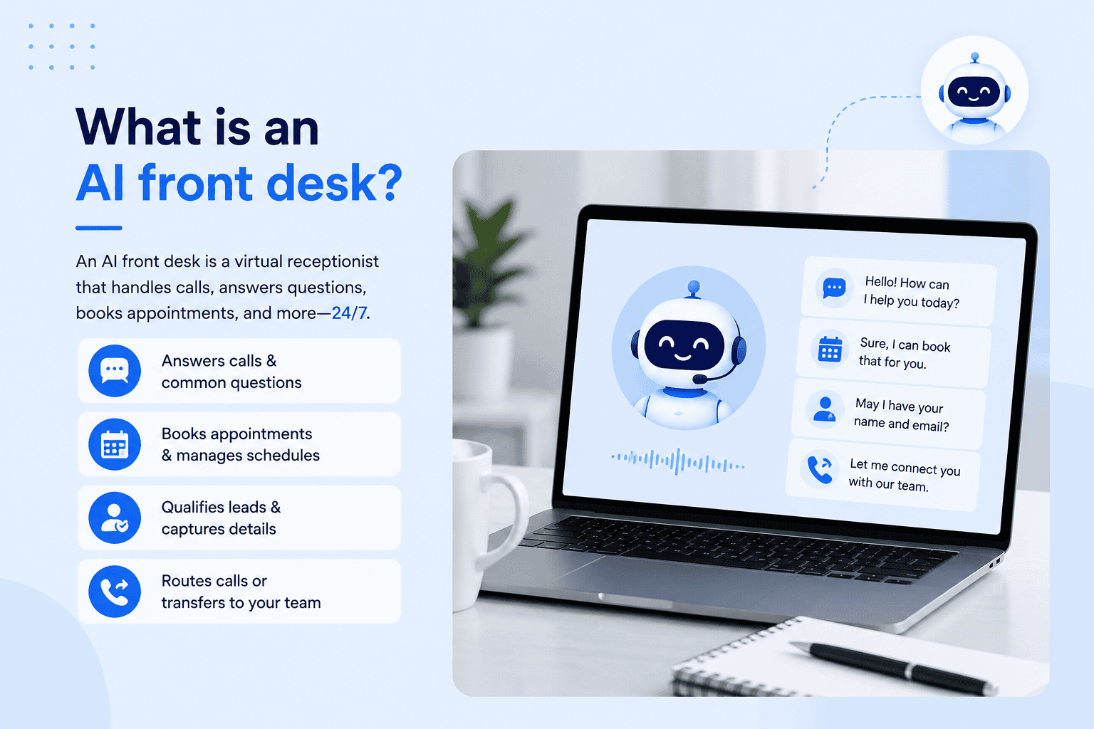 What is an AI front desk