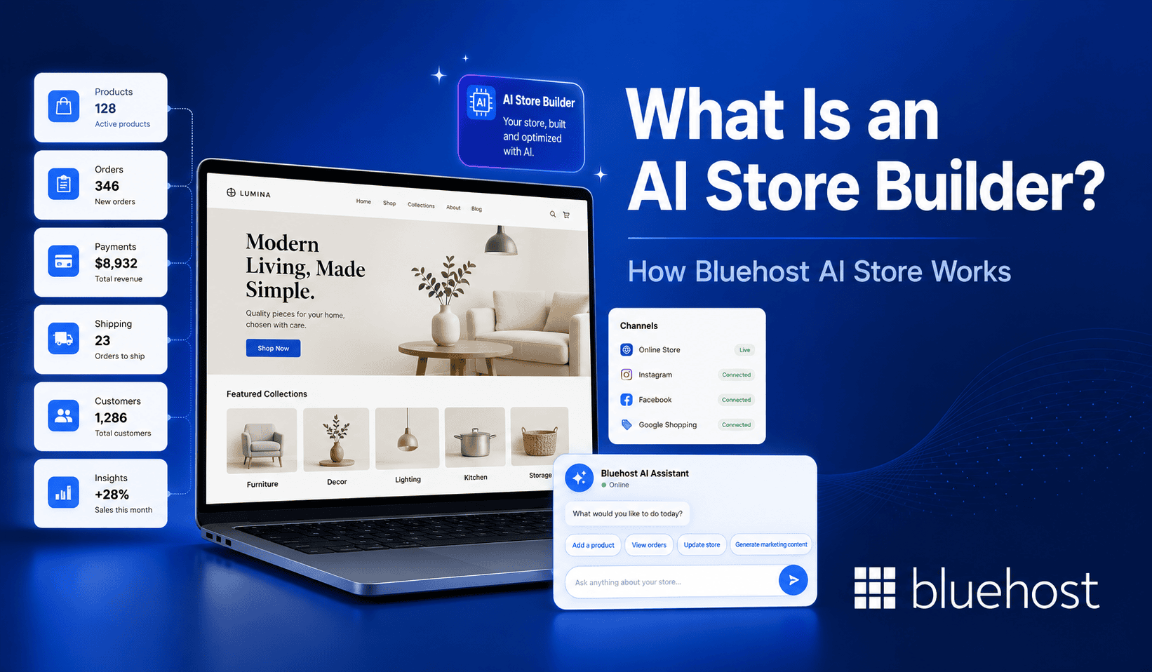 What Is an AI Store Builder and How Does Bluehost AI Store Work?