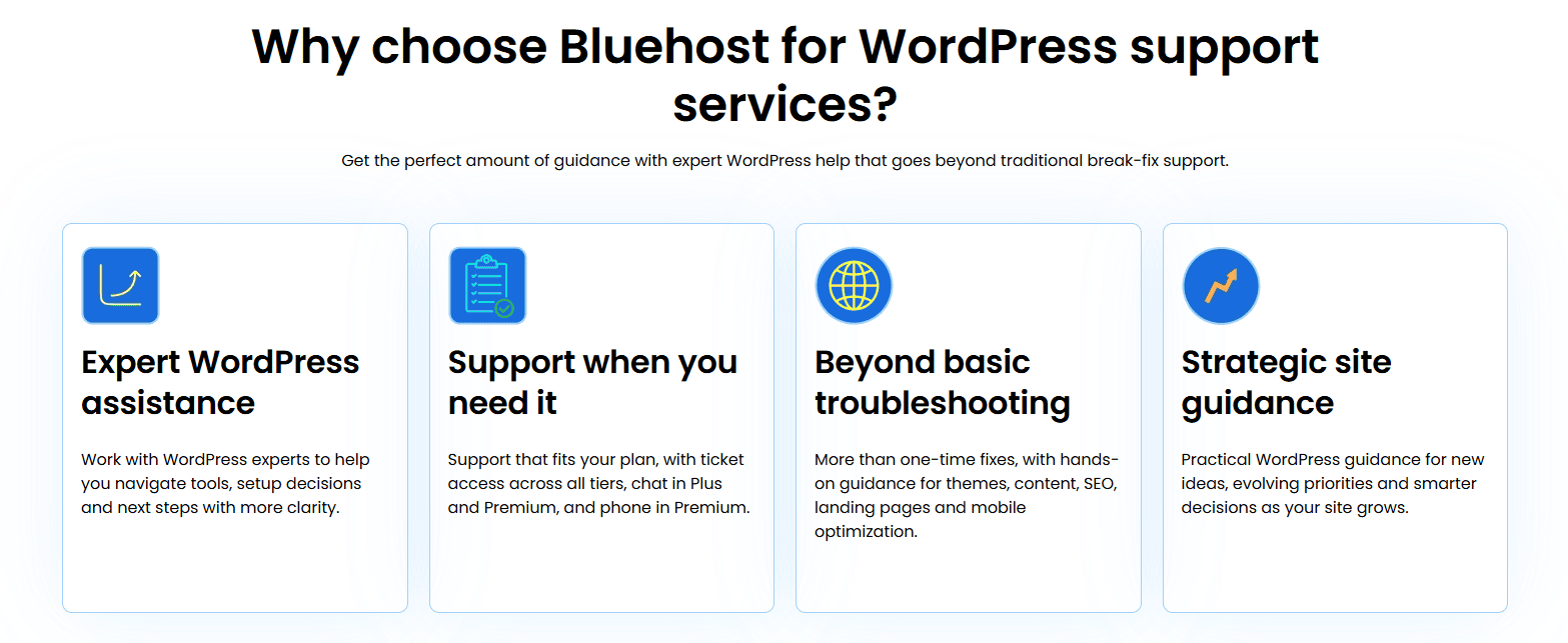 Why Bluehost Professional WordPress Support Service