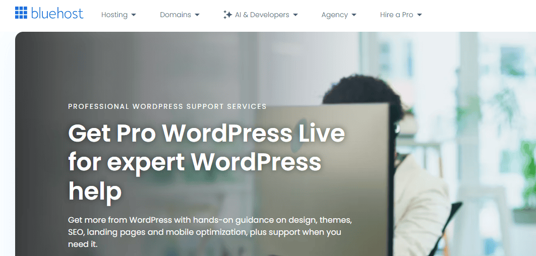 Bluehost Professional WordPress Support Service