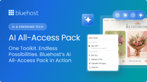 One toolkit. Endless Possibilities. Bluehost’s AI All-Access Pack in Action