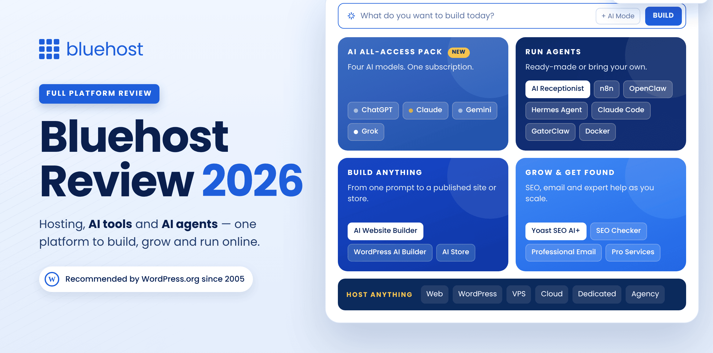Bluehost Review 2026: Is Bluehost Still Worth It for Websites Today?