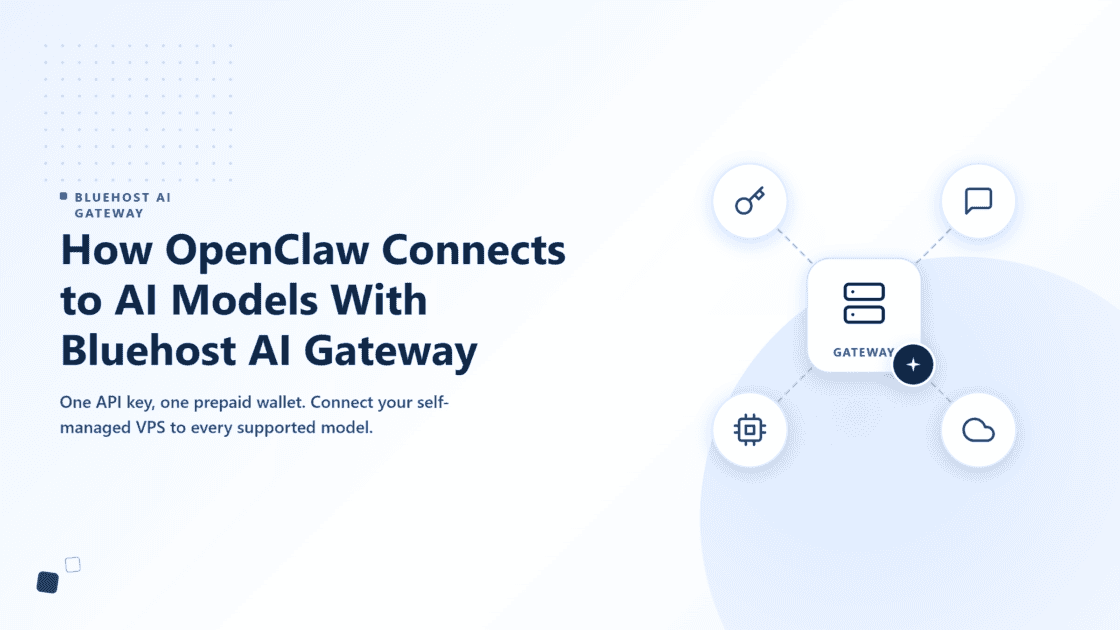 OpenClaw and Bluehost AI Gateway integration diagram