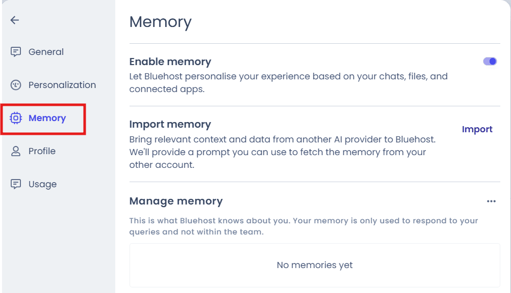 Import memory: bring your context with you
