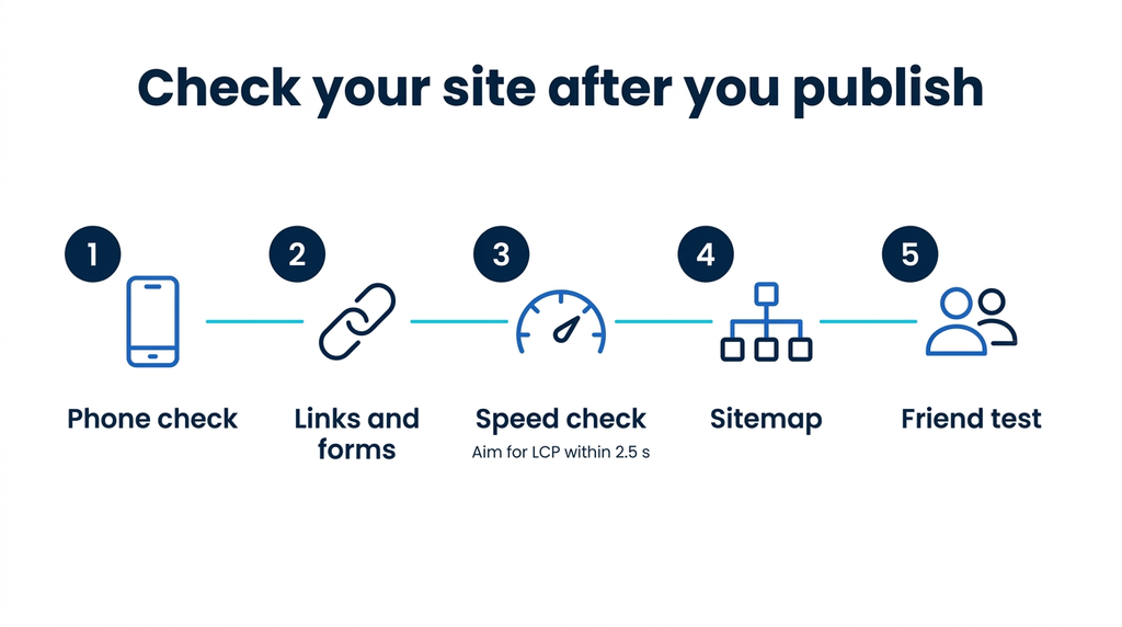 Publish and check your site