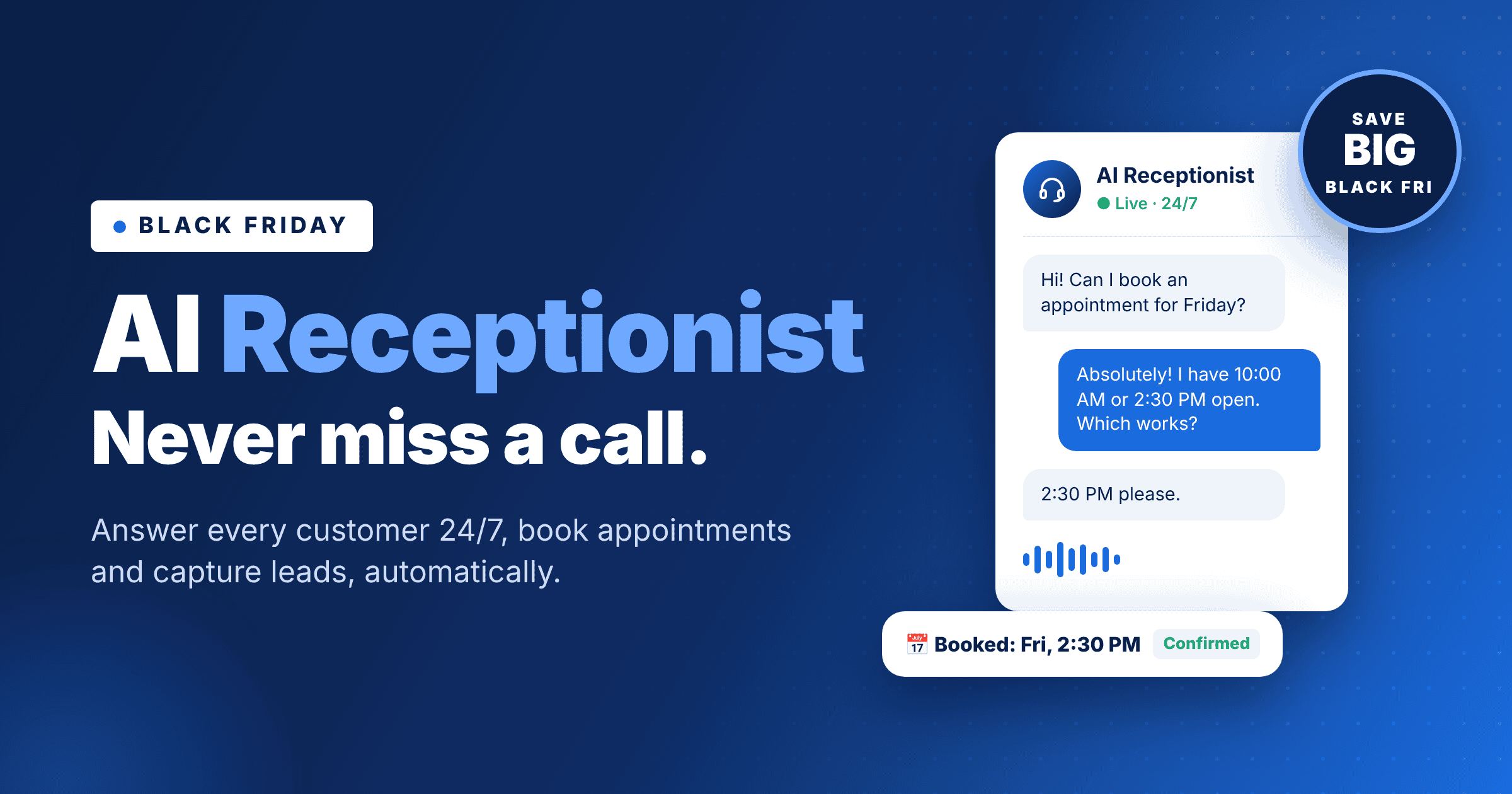 AI Receptionist Black Friday: 2026 Holiday Guide