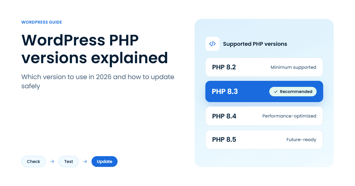 WordPress PHP Versions Explained: Which Version to Use and How to Update Safely