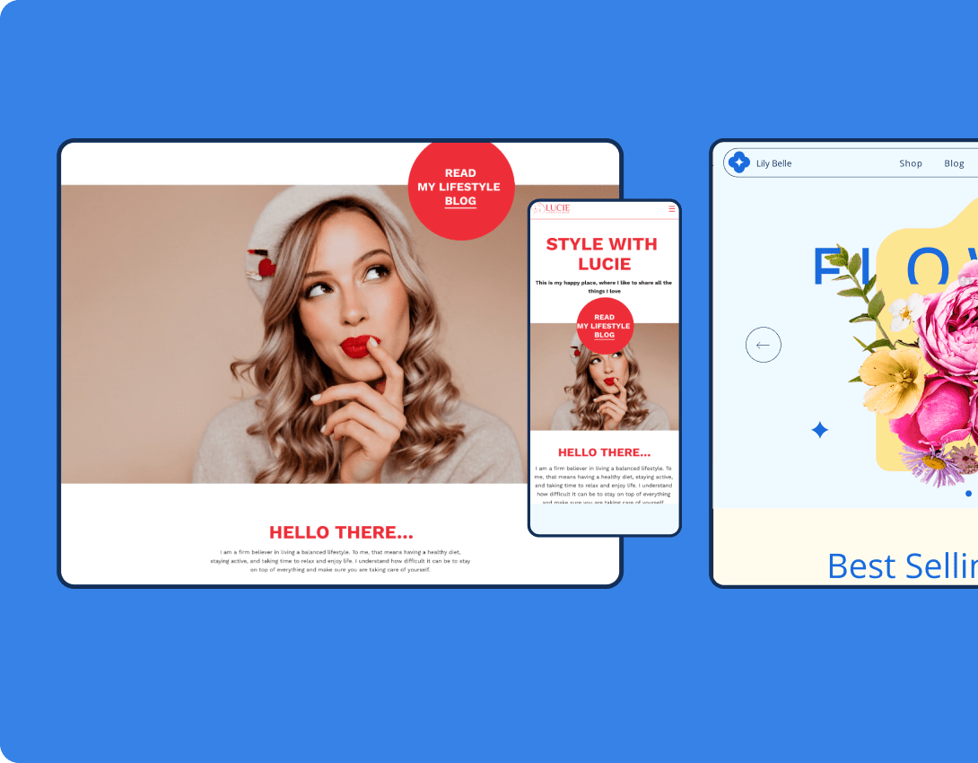 lifestyle blog in desktop and mobile format