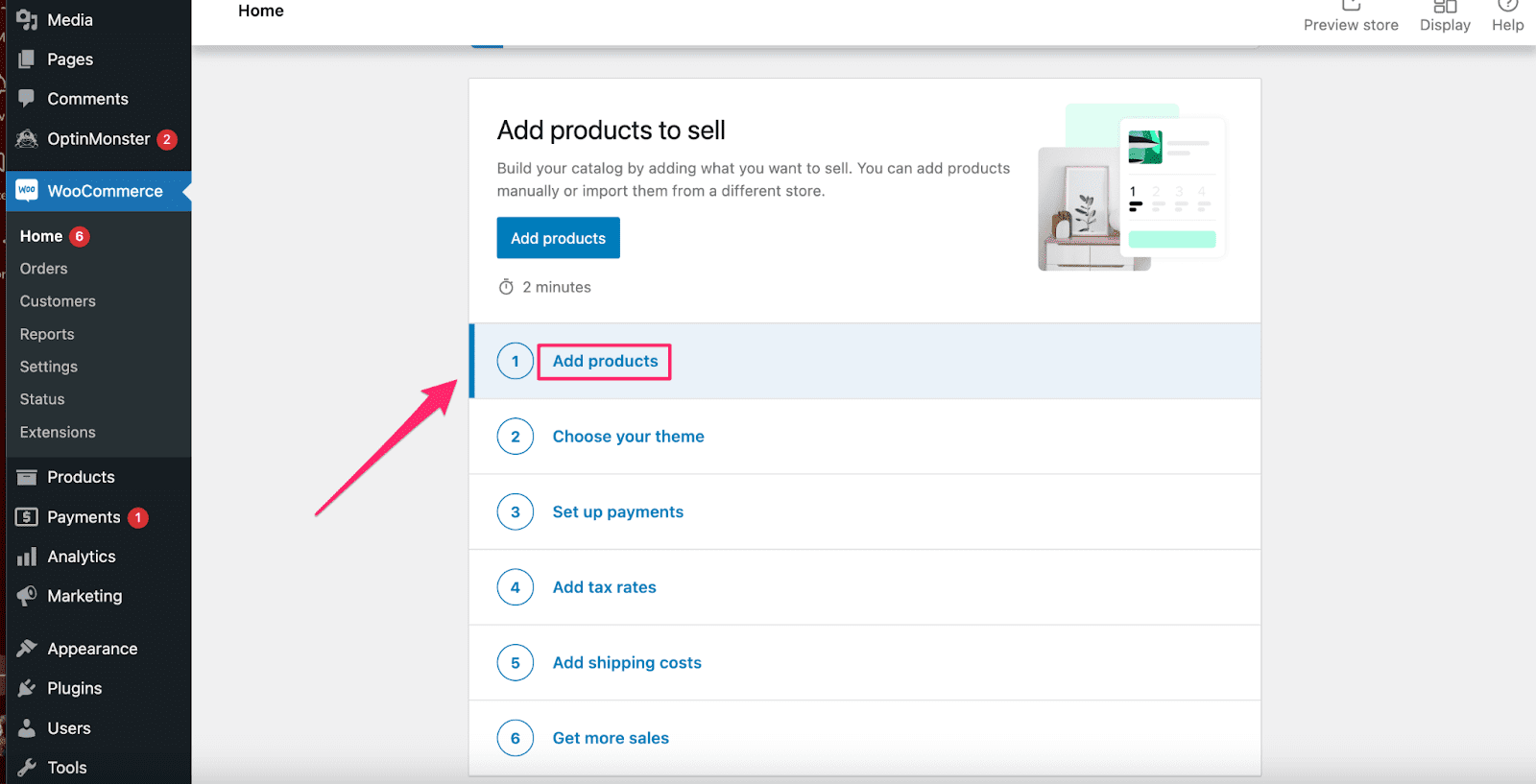 Ajoutez un produit à votre boutique WooCommerce.