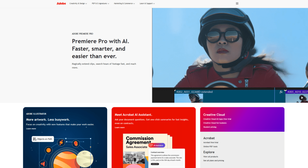 Site web d’Adobe