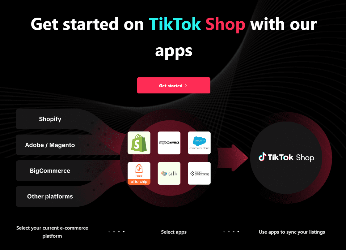 Vous pouvez relier votre boutique en ligne existante à votre nouvelle boutique TikTok.