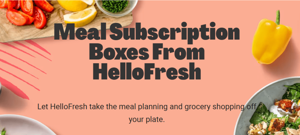 Exemple de commerce par abonnement HelloFresh