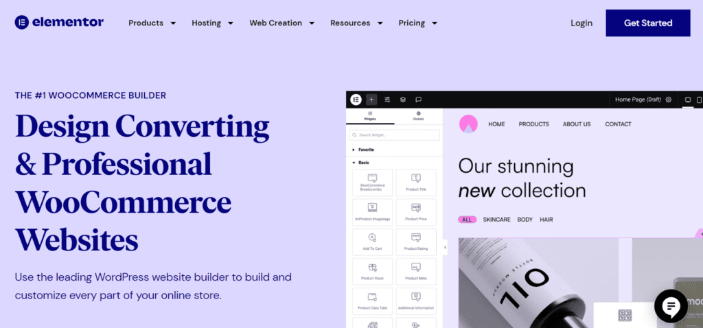 Site Web d’Elementor