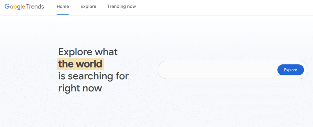 Page Google trends