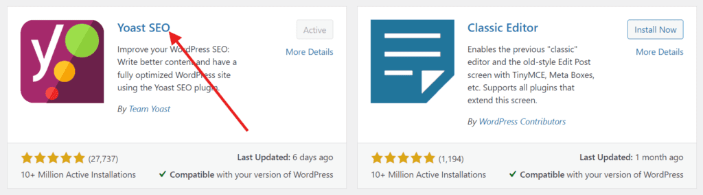 Installer Yoast SEO