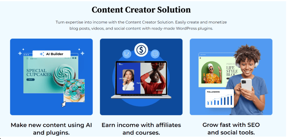 Solution de création de contenu WordPress Bluehost