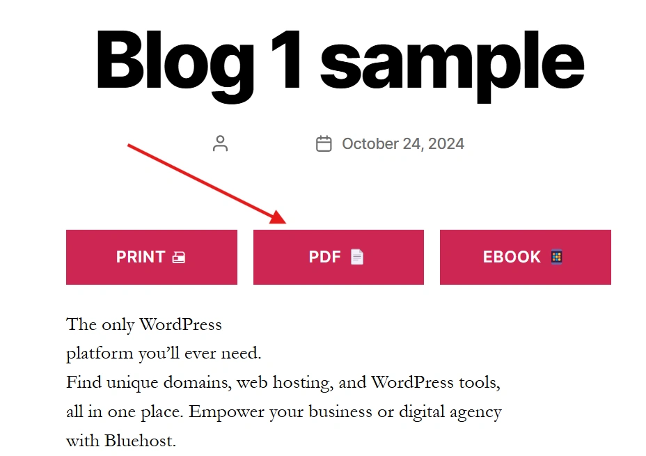 Cliquez sur le bouton PDF