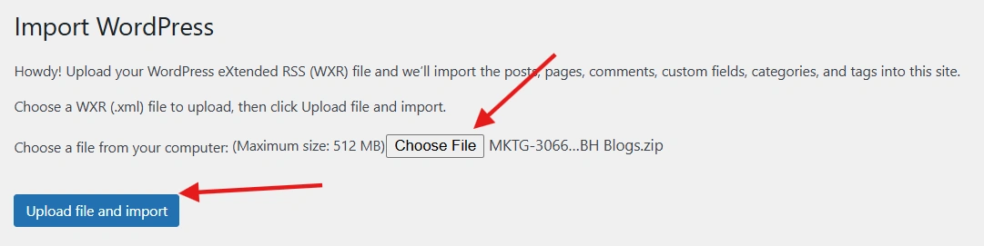 Choisissez le type de fichier d’exportation